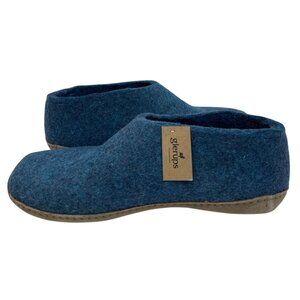 Glerups Mens Wool Slip In Shoe Leather Sole Size EU 48 US 14